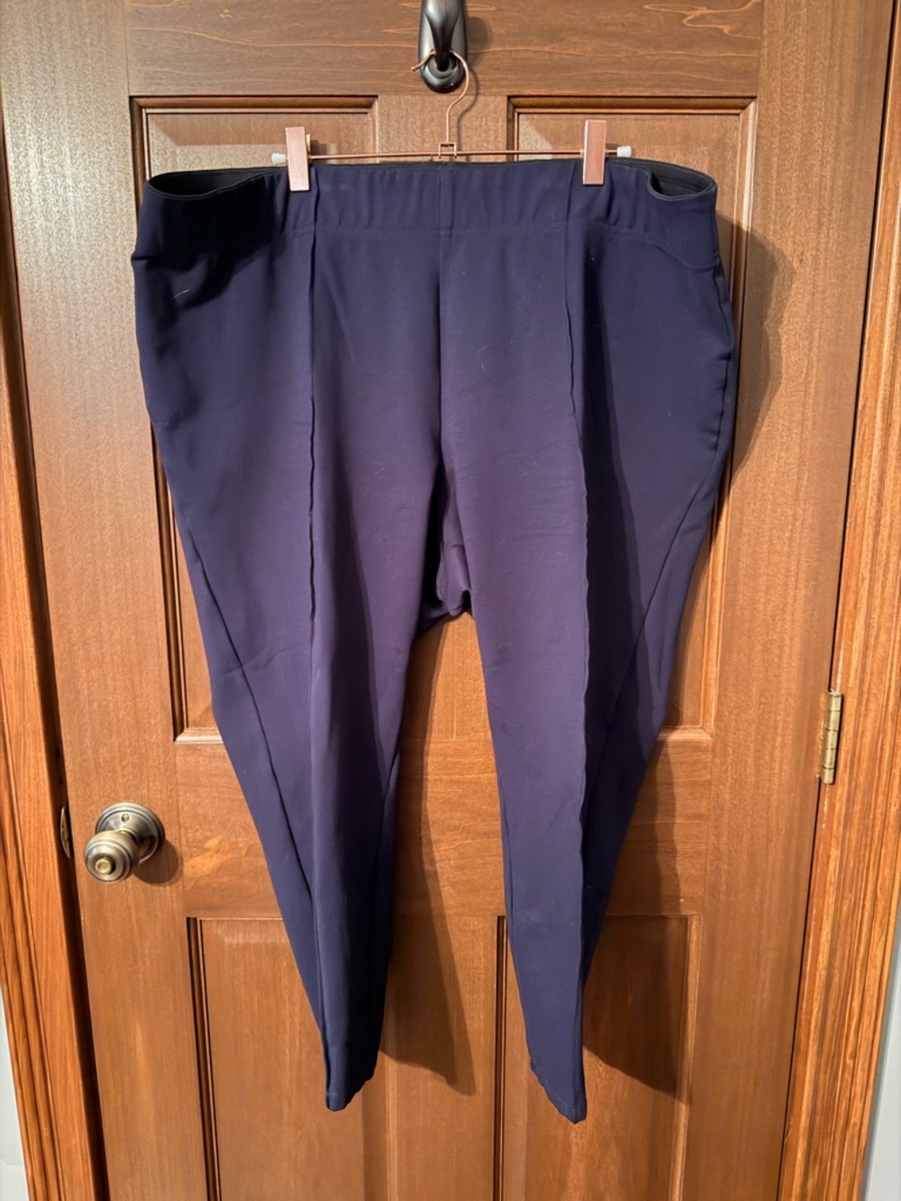 Ava & Viv Navy Stretch Ankle Pants